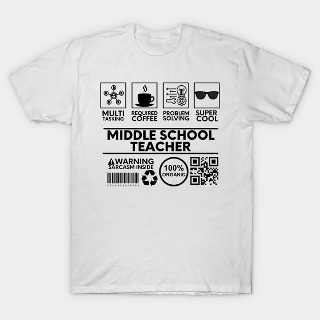 Middle School Teacher T-Shirt by Shirt Tube